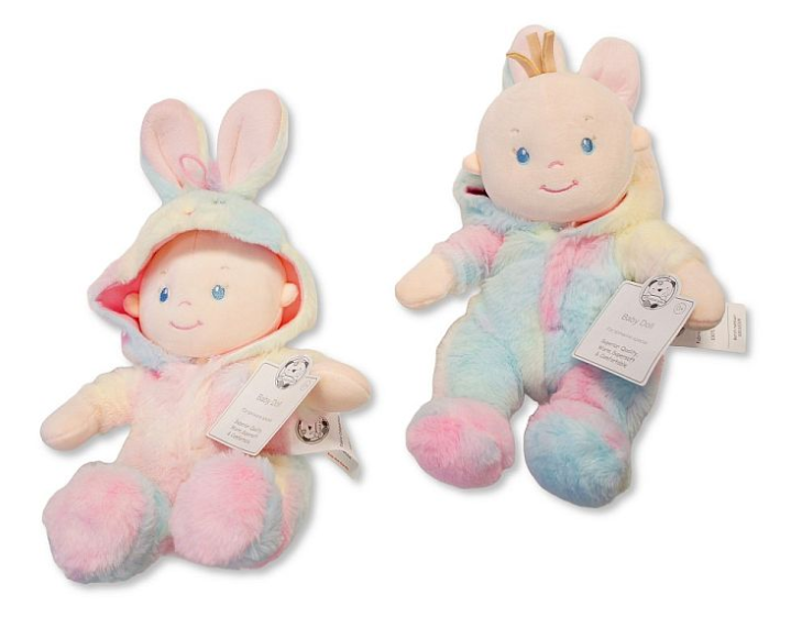 Baby Infant Soft Doll with Multicolour Rabbit Onesie (25cm) (PK6) GP-25-1322