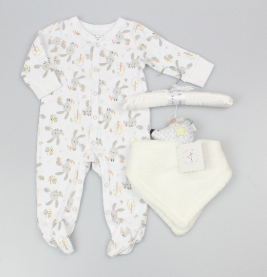 Baby All in One & Comforter set - Grey (0-6m) (PK6) M15853