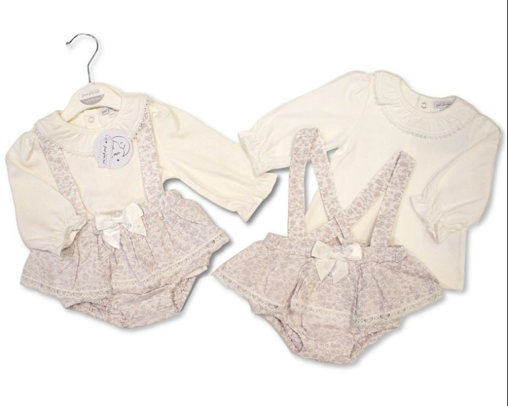 Baby Girls Jacquard 2 pcs Skirt Set with Bow (NB-9m) (PK6) BIS-2020-2663
