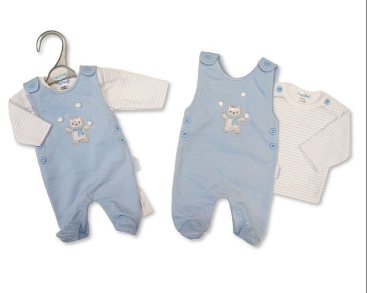 Premature Baby Boys 2 pcs Dungaree Set - Snowballs (3-8lbs) (PK6) PB-20-723