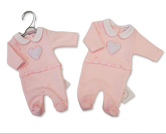 Premature Baby Girls All in One - Heart (3-8lbs) (PK6) PB-20-722