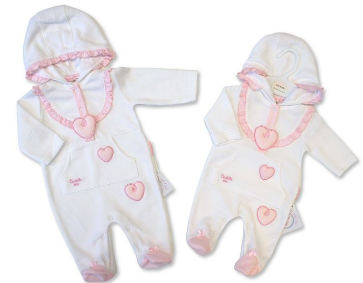 Baby Girls All-In-One with Hood - Cuddle Me (NB-6m) (PK6) BIS-2020-2638