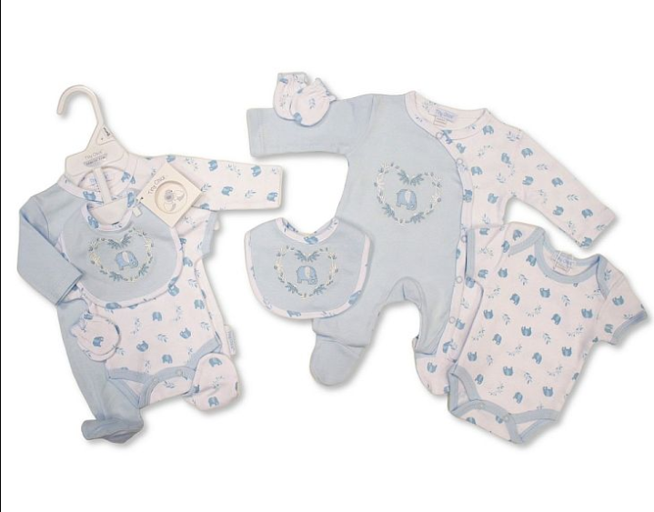 Premature Baby Boys 4 Pieces Set - Elephant (3-8lbs) (PK6) PB-20-736S