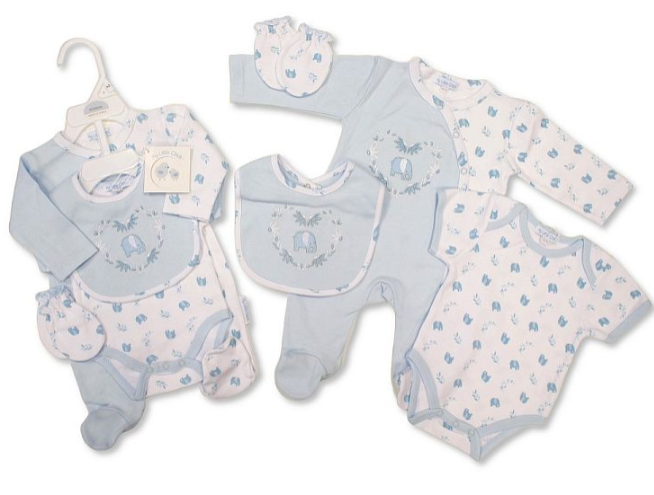 Baby Boys 4 Pieces Gift Set - Elephant (NB-6m) (PK6) GP-25-1331S