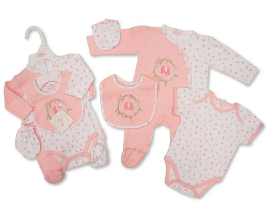 Baby Girls 4 Pieces Gift Set - Elephant (NB-6m) (PK6) GP-25-1331P
