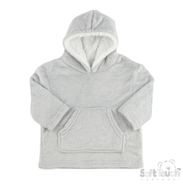 Embossed Hoodies - Grey/Animal (6-24m) (PK4) HD305G
