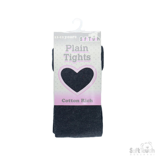 PLAIN GREY TIGHTS - (PK6) (NB-12 Years) T84-G