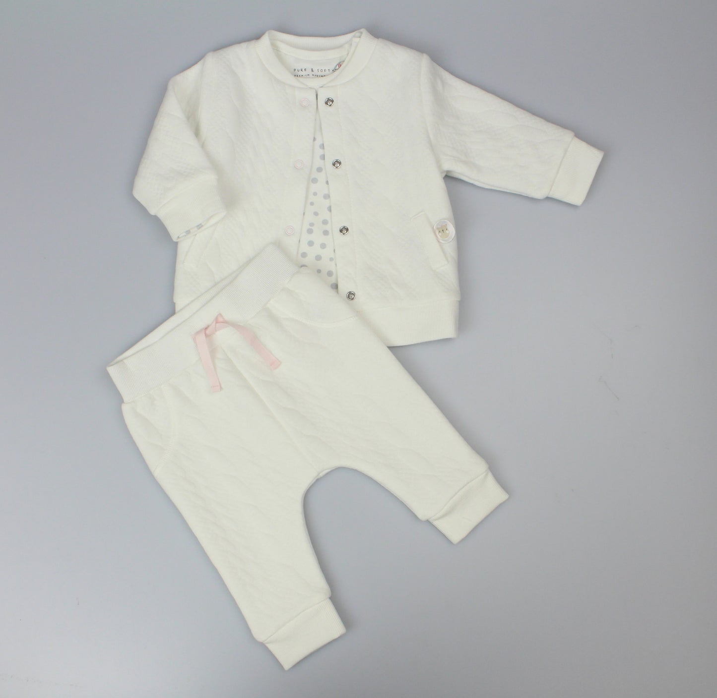 Quilted 3pc Jacket Set - Pink (0-9M) (PK6) H13538