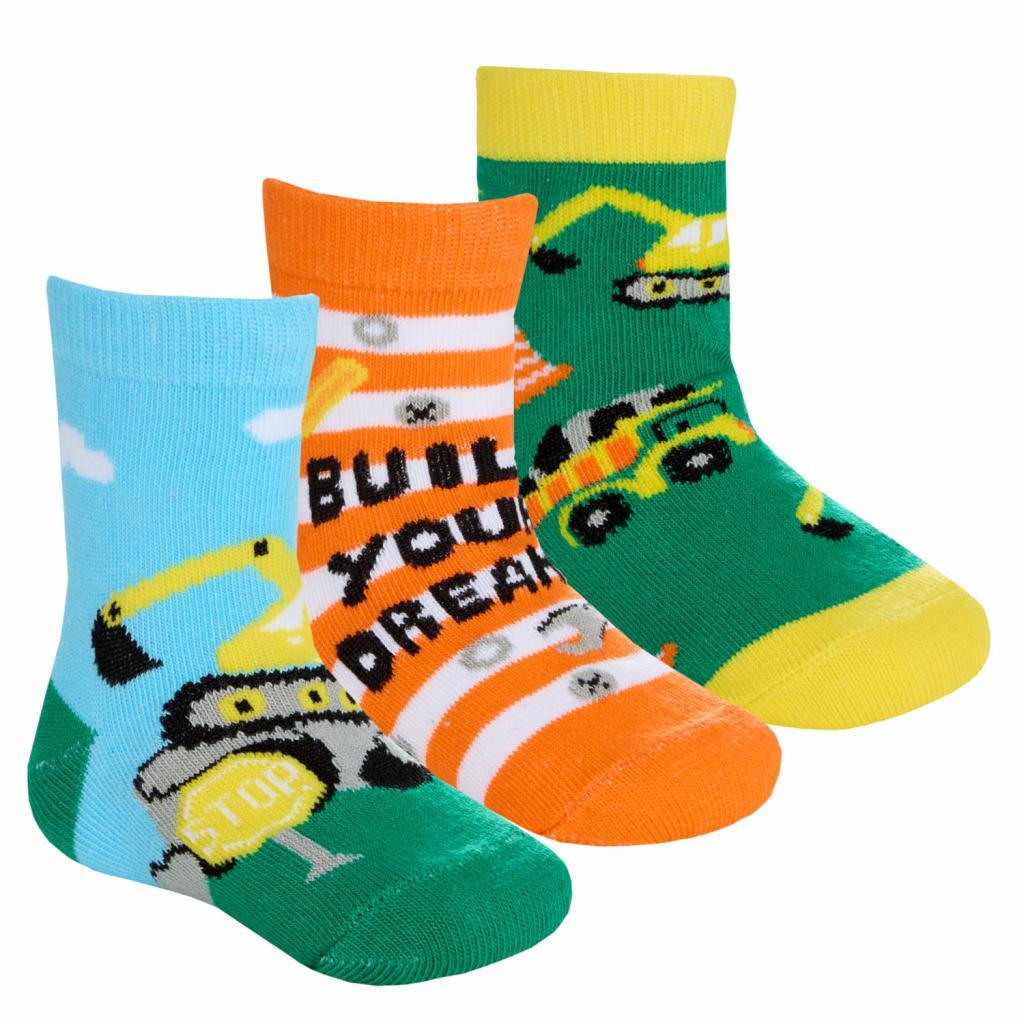 Boys 3pack Cotton Rich Socks - Cars (PK12) (0-5.5) 44B1003