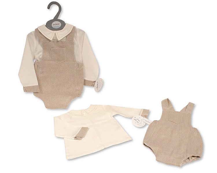 Baby Boys 2 pcs Short Dungaree Set - (0-12 Months) (PK6) Bis-2020-2550