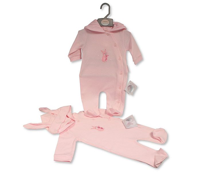 Baby Girls All in One with Hood - Bunny (PK6) (NB-6) BIS-2020-2560