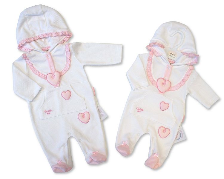 Baby Girls All-In-One with Hood - Cuddle Me (NB-6m) (PK6) BIS-2020-2638