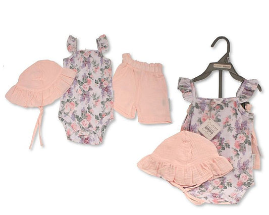 Baby Girls 3 Pieces Set(3-12 Months) (PK6) Bis-2120-6170