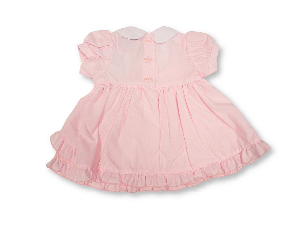 Baby Dress Pink with Ruffles and Bows (NB-6m) (PK6) - BIS-2120-6359