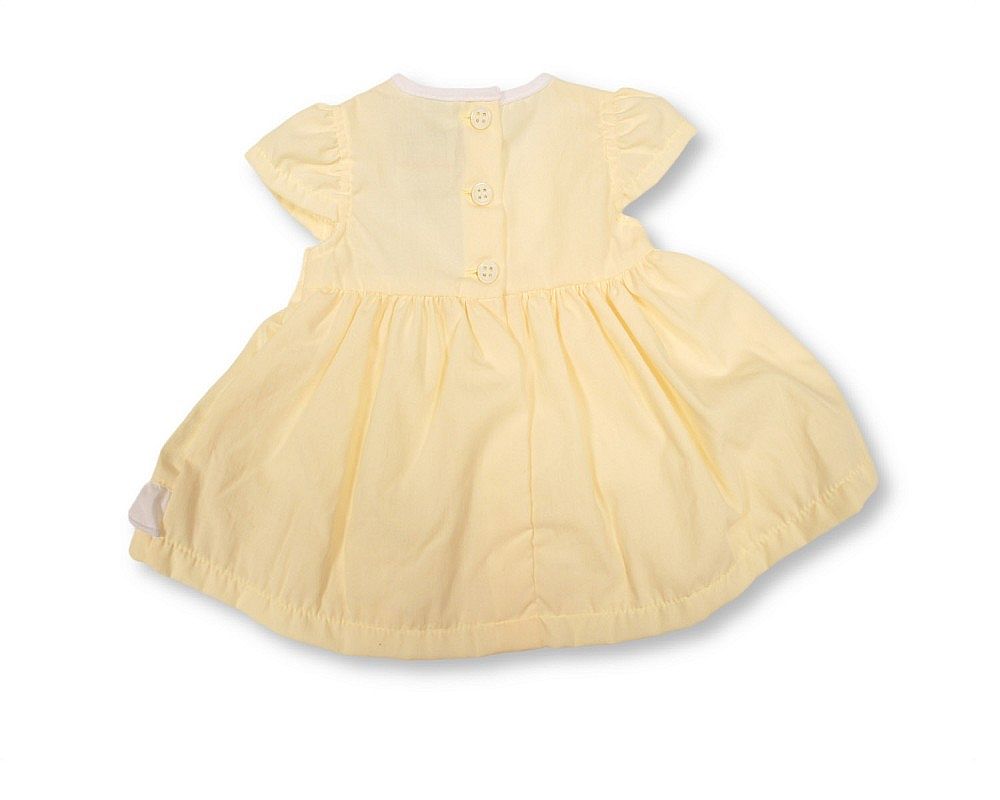 Baby Dress Lemon with Lace and Bow (6-24m) (PK6) - BIS-2120-6375
