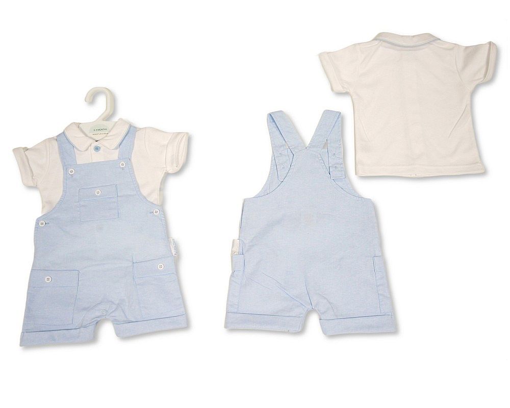 Baby Boys 2 Pieces Dungaree Set (NB-9m) (PK6) BIS-2120-6429