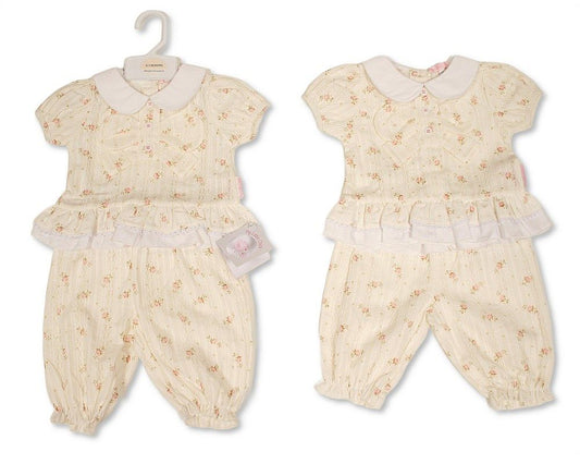 Baby Girls Floral 2 Pieces Set with Bow (NB-9m) (PK6) BIS-2120-6437