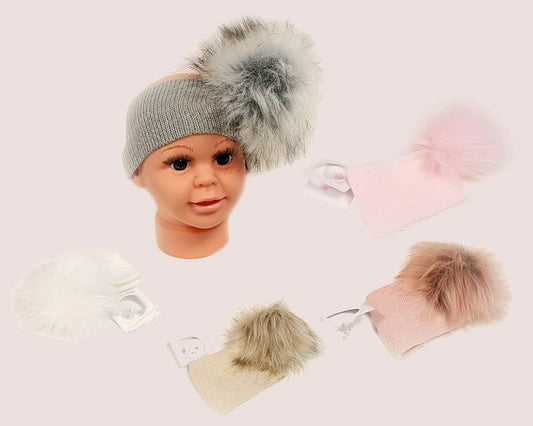 Baby Headband with Pompom - 5 Colours (OneSize) (PK6) BW-0503-0627