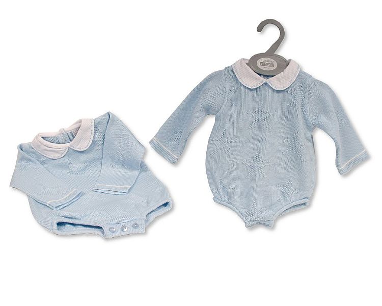 Knitted Baby Boys Short Romper (NB-6) (PK6) BW-10-1190