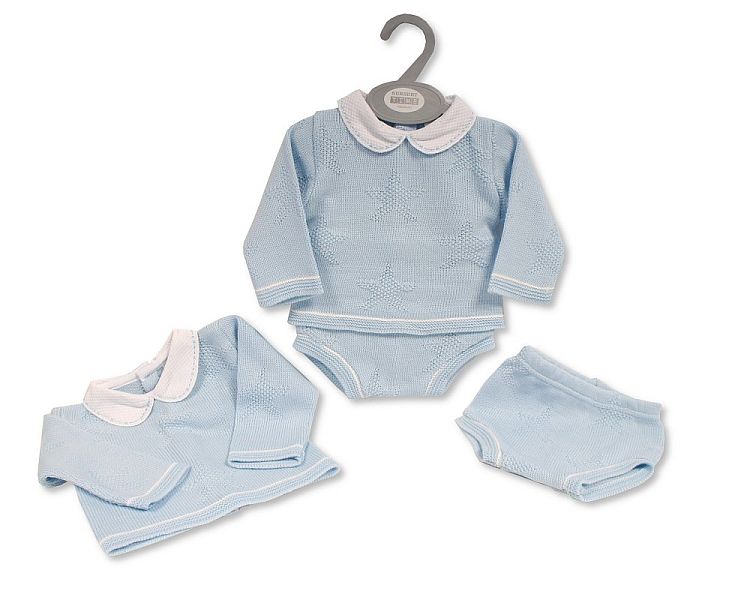 Knitted Baby Boys Short 2 pcs Set (NB-9) (PK6) BW-10-1192
