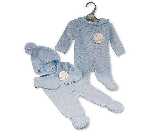 Knitted Baby Boys All in One with Hood (PK6) BW-10-1216