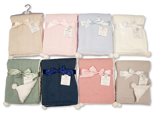 Baby Wrap with Pom-Pom In 5 Colours - Bw-112-1051*