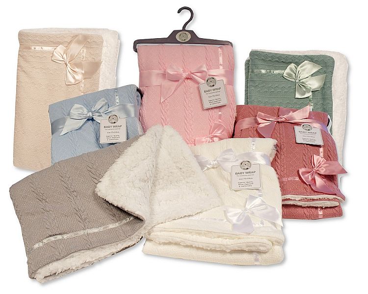 Baby Wrap with Bow and Lace In 5 Colours - Bw-112-1052*