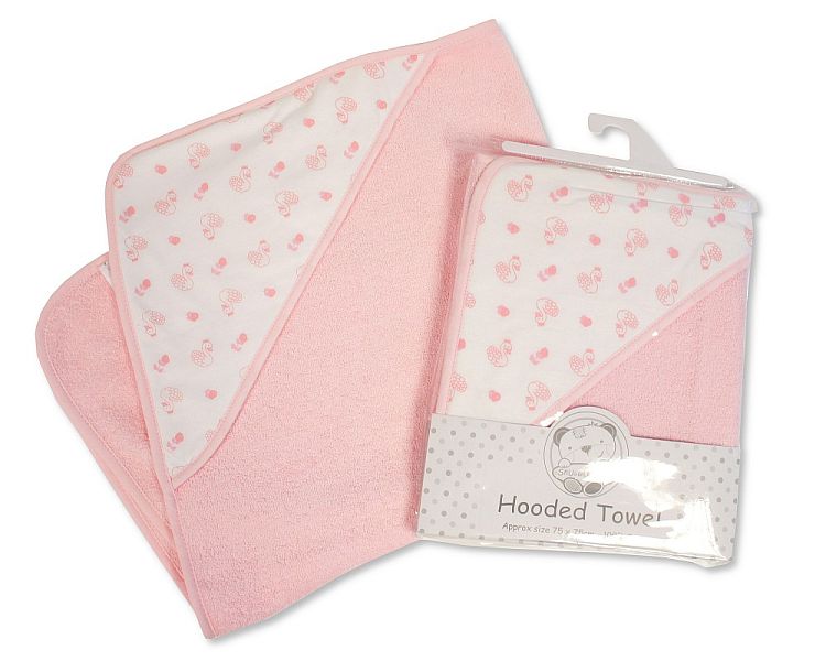 Baby Hooded Towel - Duck/ Flower (75x75cm) BW-120-100
