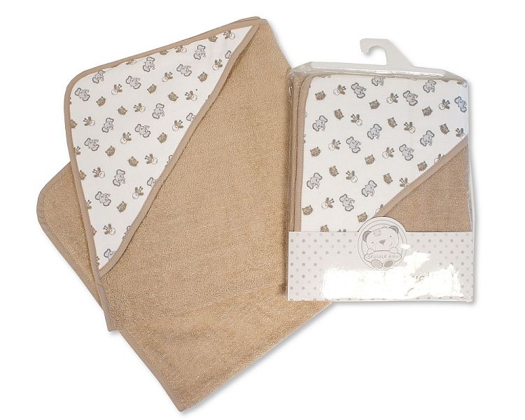 Baby Hooded Towel - Elephant/ Tiger (75x75cm) BW-120-102