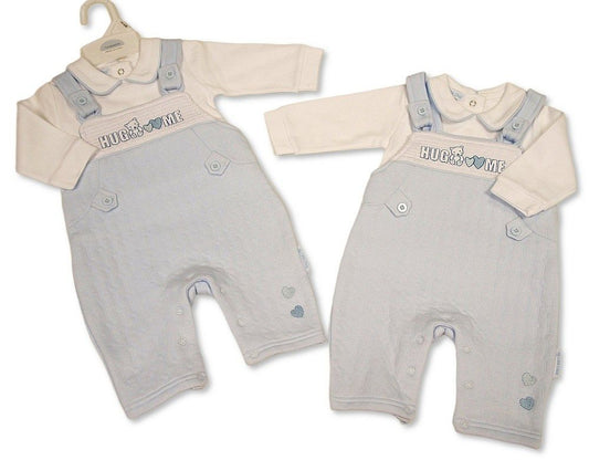 Baby Boys 2 pcs Dungaree Set - Hug Me (NB-6m) (PK6) - BW-13-451