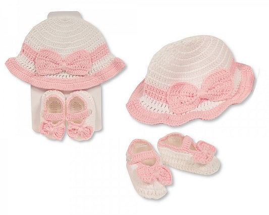 Baby Hat and Booties Set - Girls(PK6) GP-25-0953