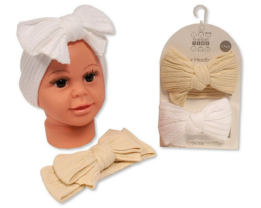 Baby Girls 2pc Headbands Set (0-6m) (PK6) GP-25-1263