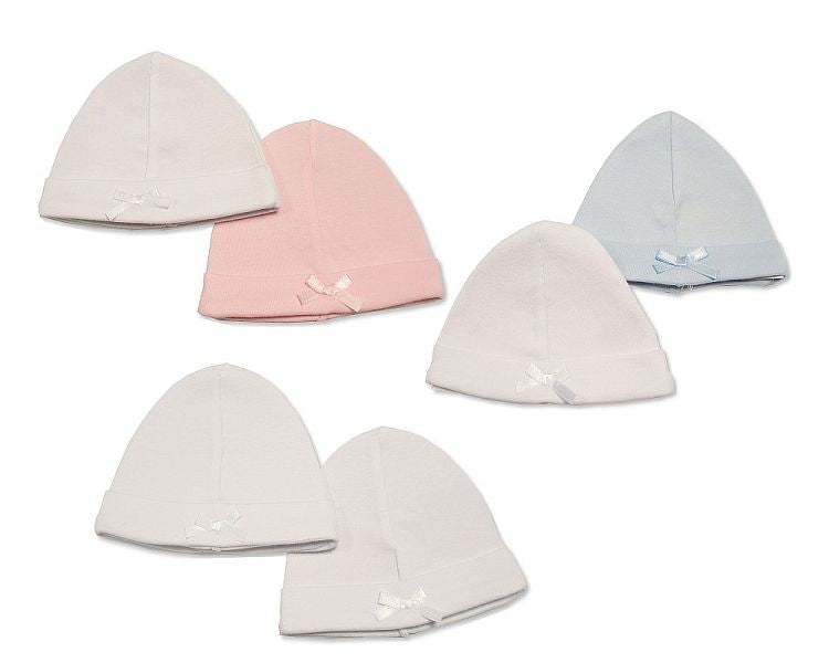 Pack Of 2 Premature Baby Hats with Bow - (PK6) Pb-20-613