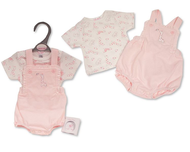 Premature Baby Girls 2 pcs Romper Set - Giraffe (3-5 to 5-8Lbs) (PK6) Pb-20-646