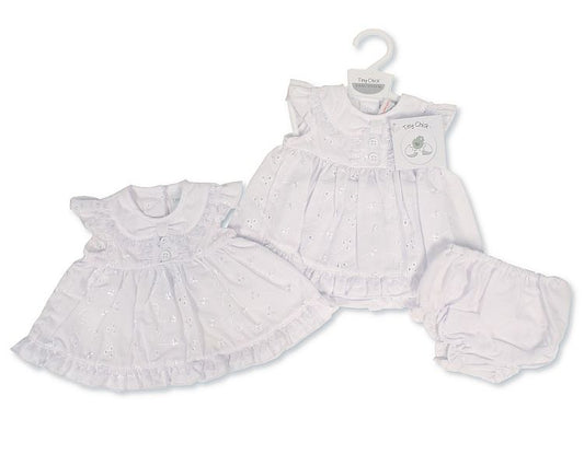 Premature Baby Dress with Embroidery (3-8 LBS) (PK6) PB-20-706