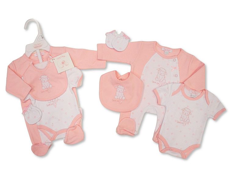 Premature Baby Girls 4 Pieces Set - Love Me (3-8lbs) (PK6) PB-20-735P