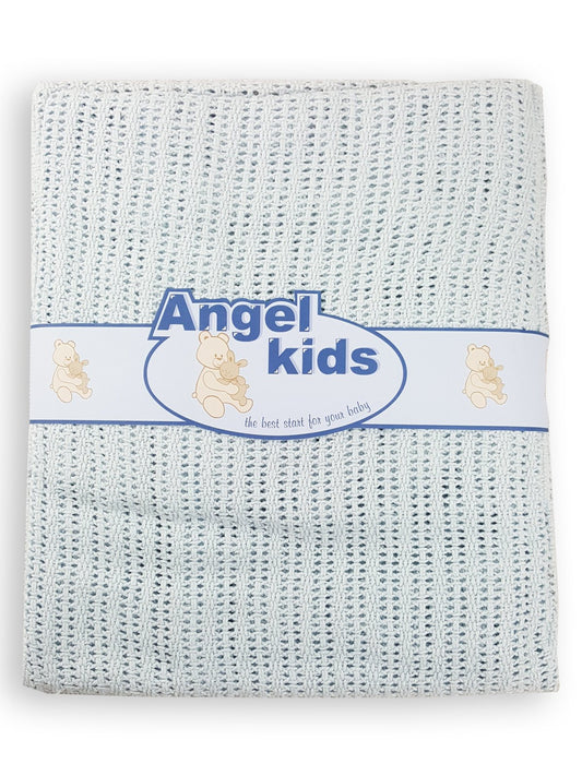 Cotton Cellular Pram Blanket-1095 - Kidswholesale.co.uk