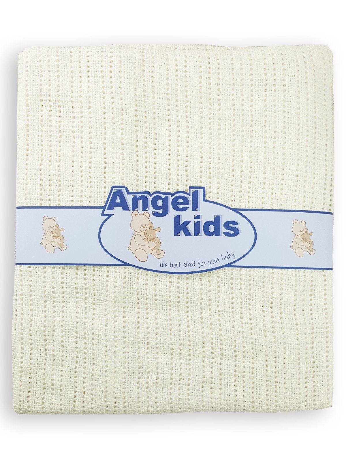Cotton Cellular Pram Blanket-1095 - Kidswholesale.co.uk