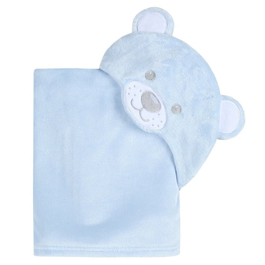 BABY NOVELTY PLUSH BEAR HOODED WRAP - 19C233