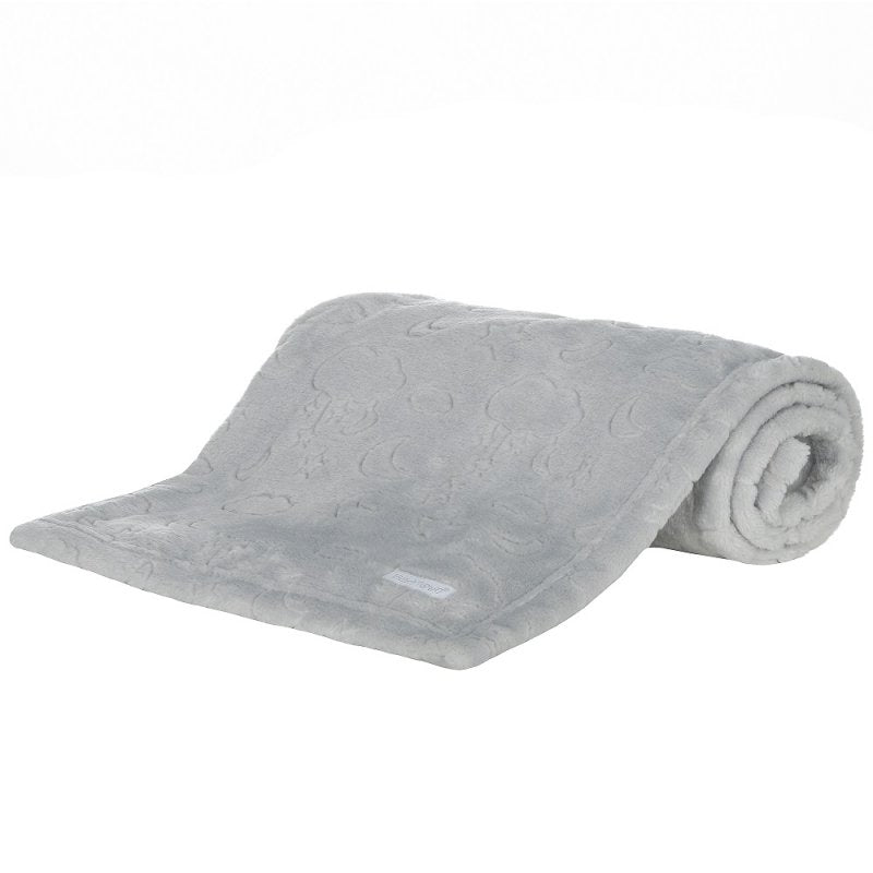 BABY EMBOSSED MOONS & STARS PLUSH BLANKET (75 x 90 cm) (PK6) 19C243