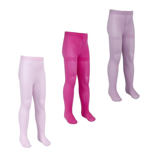 Girls Microfibre Tights - 60 Denier - 3-12 Years (46B437) - Kidswholesale.co.uk