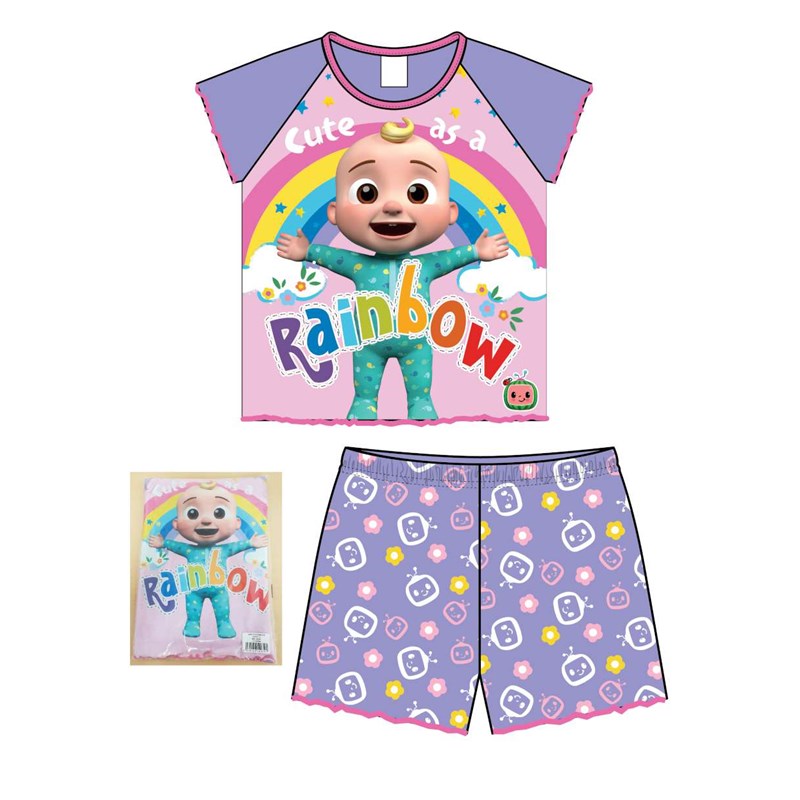 GIRLS COCOMELON SHORTIE SUB PYJAMA - (9m to 3Yrs) (PK9) B10_36700