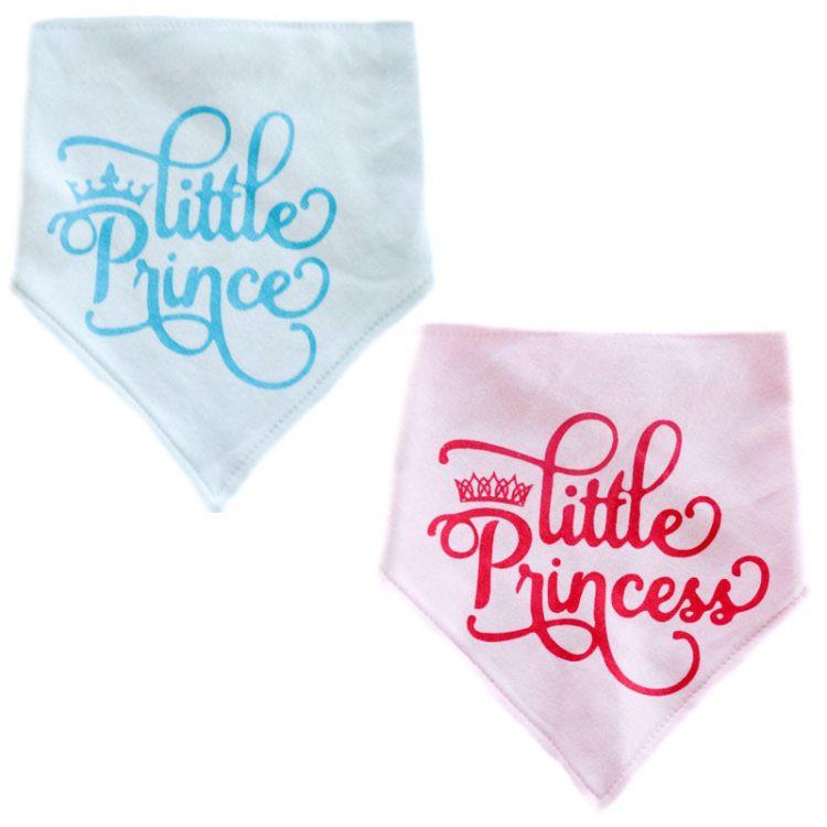 “Little Prince/Princess” Bandana Bib: BB355 - Kidswholesale.co.uk
