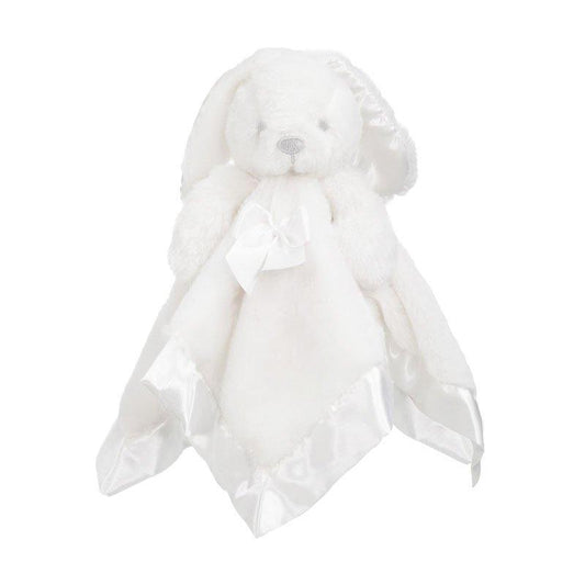 WHITE BUNNY COMFORTER W/RIBBONS - BC26-W - Kidswholesale.co.uk