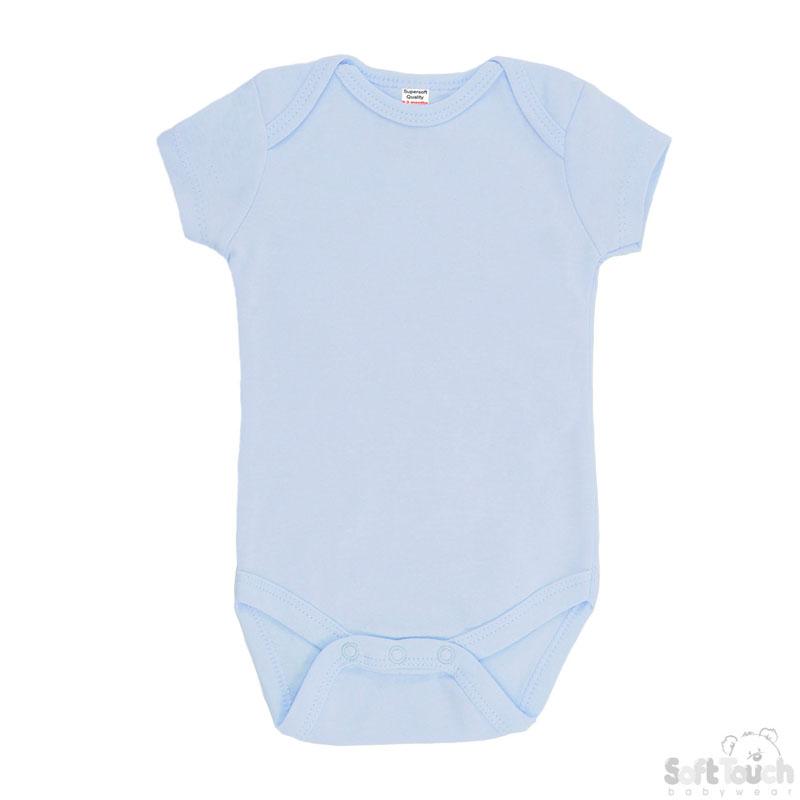 Plain Blue Bodysuit (6-9 Months) BS4653-B - Kidswholesale.co.uk