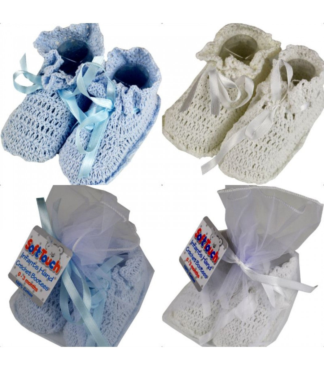 INFANTS HAND CROCHET BOOTEES