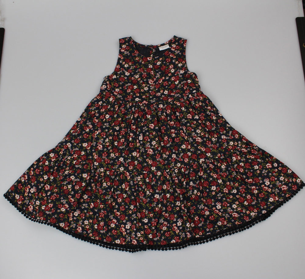 Girls Summer Printed Dress - Dark Floral (3-8yrs) (PK6) C52171