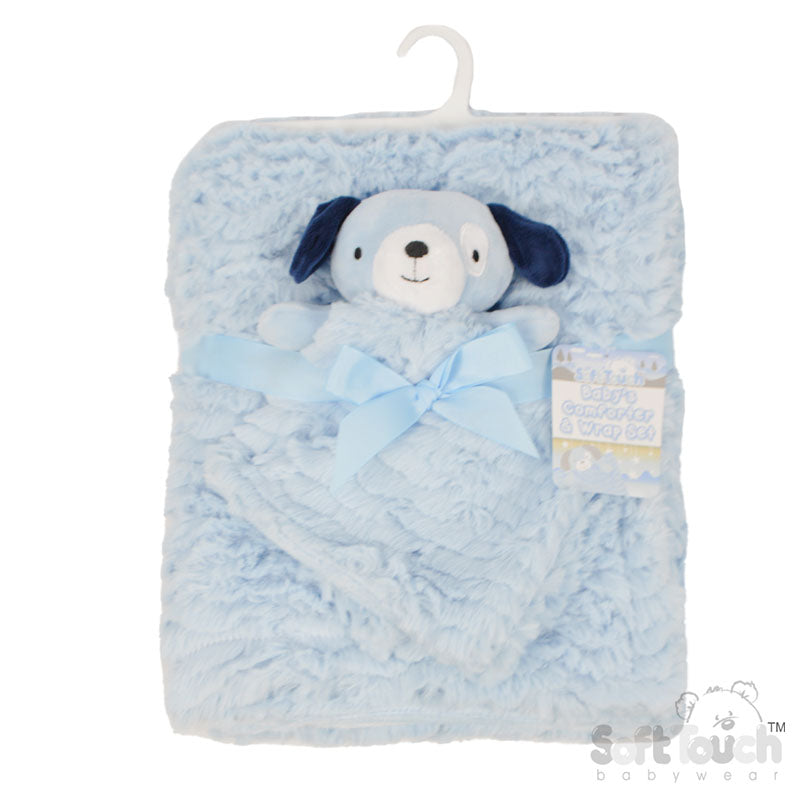 Blue Puppy Comforter & Wrap Set - FBP224-B