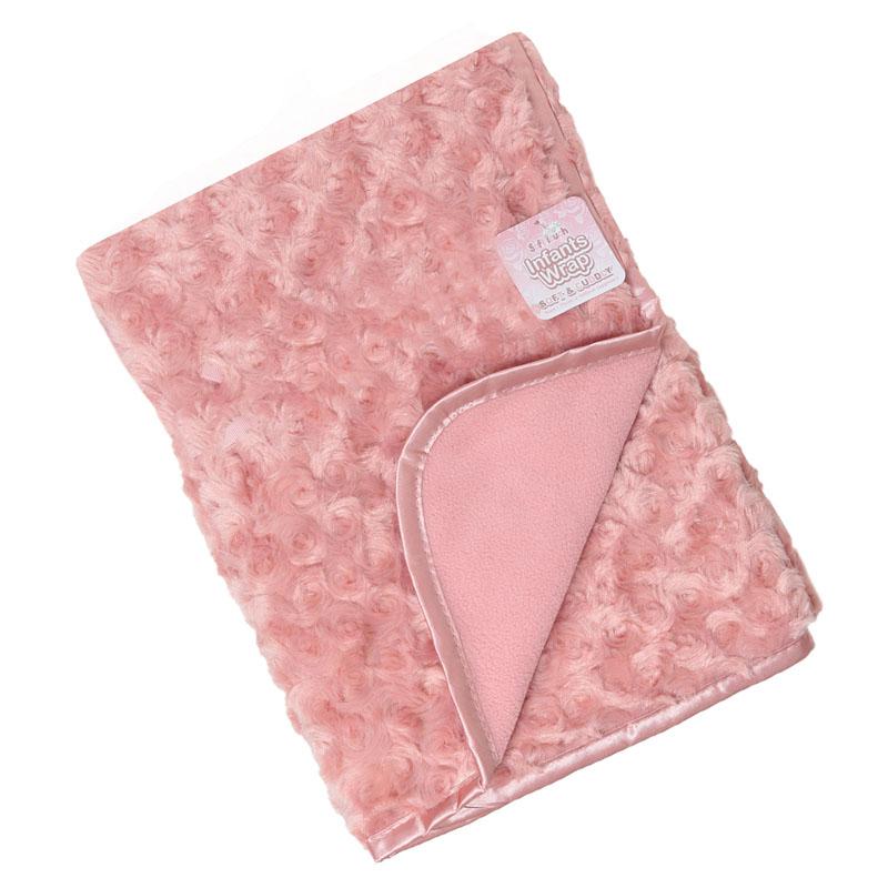 Rose Gold Rose Minky Baby Wrap: FBP66-RO. (NEW. COLOUR ) - Kidswholesale.co.uk