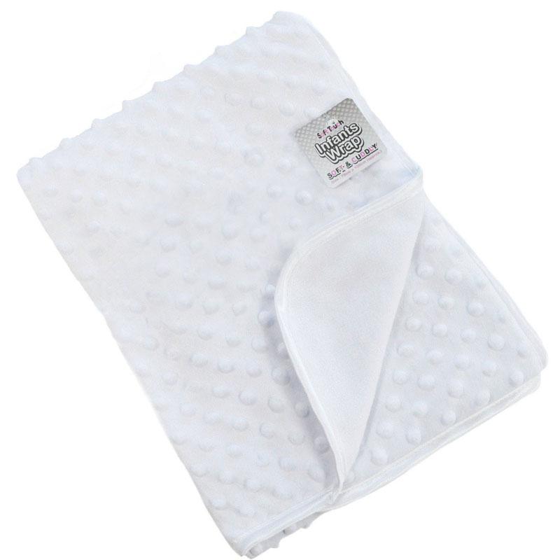 White Bubble Embossed Mink Wrap - FBP80-W - Kidswholesale.co.uk